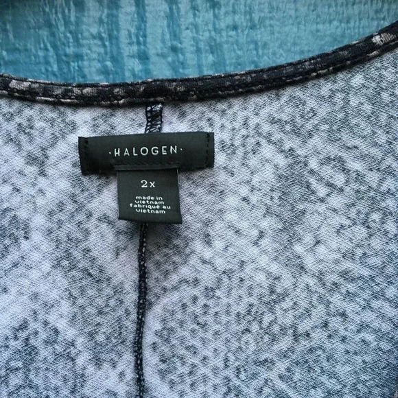 Halogen Women Python Print Button Front Peplum Top Size 2X NWT - Picture 6 of 6